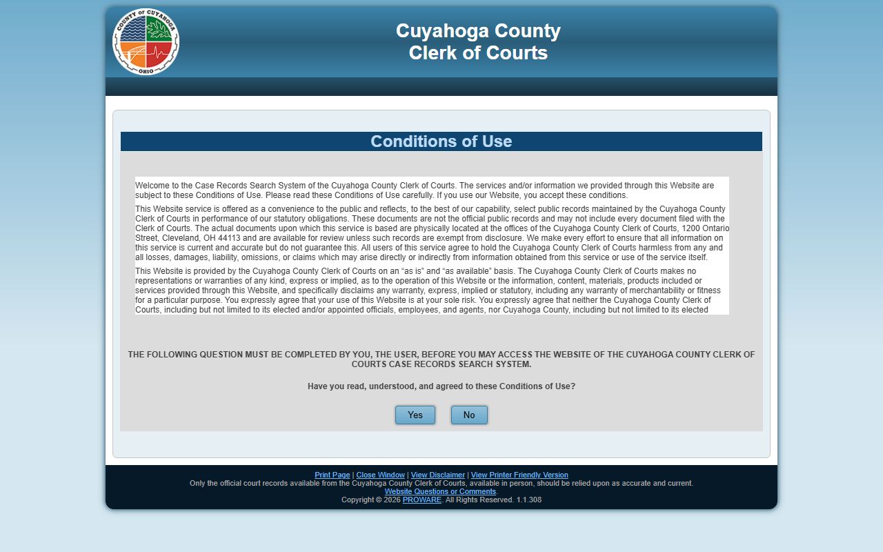 Cuyahoga County Jail Mugshots - Clerk of Courts Case Docket Search