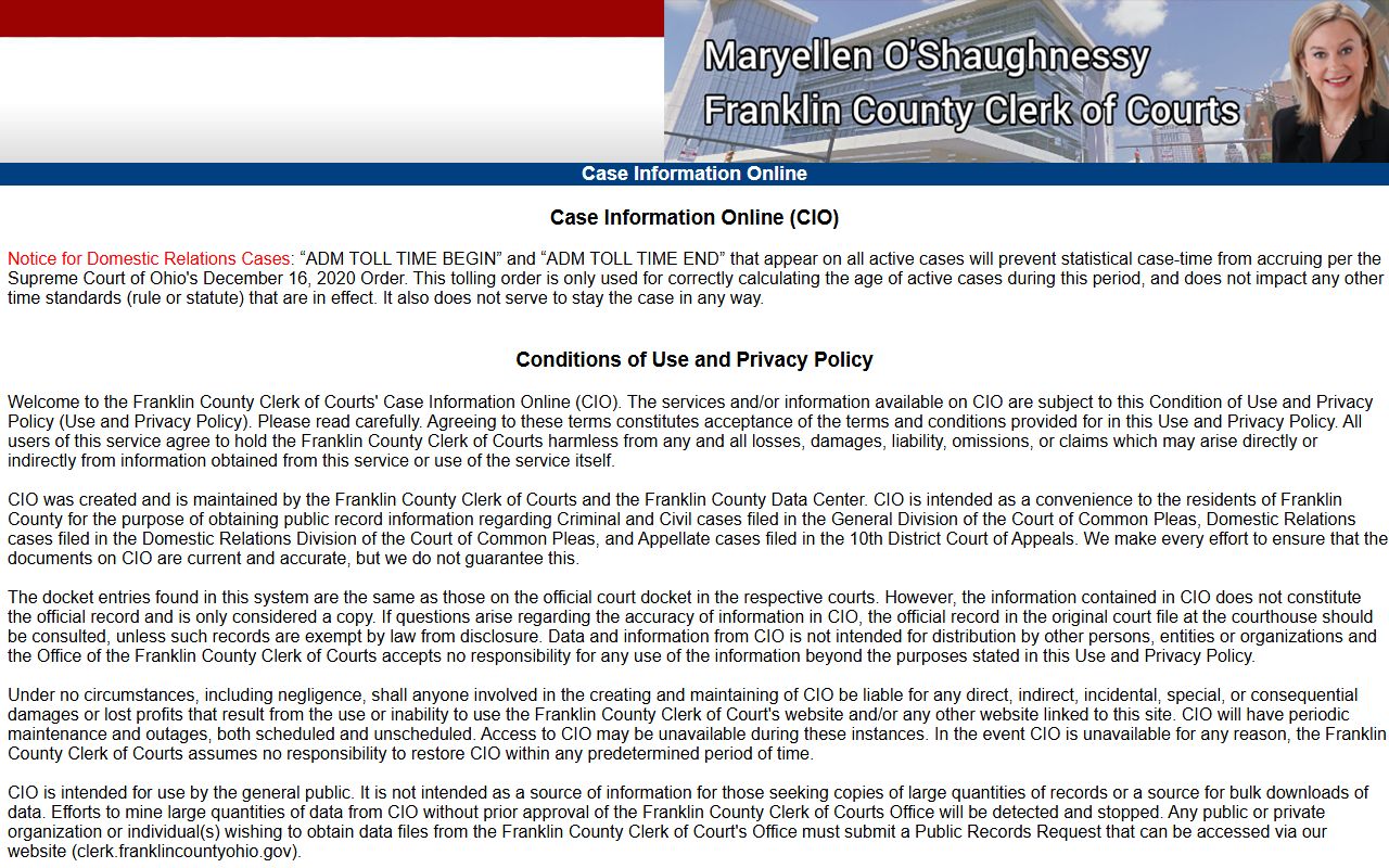 Franklin County Jail Mugshots - Clerk of Courts Case Search