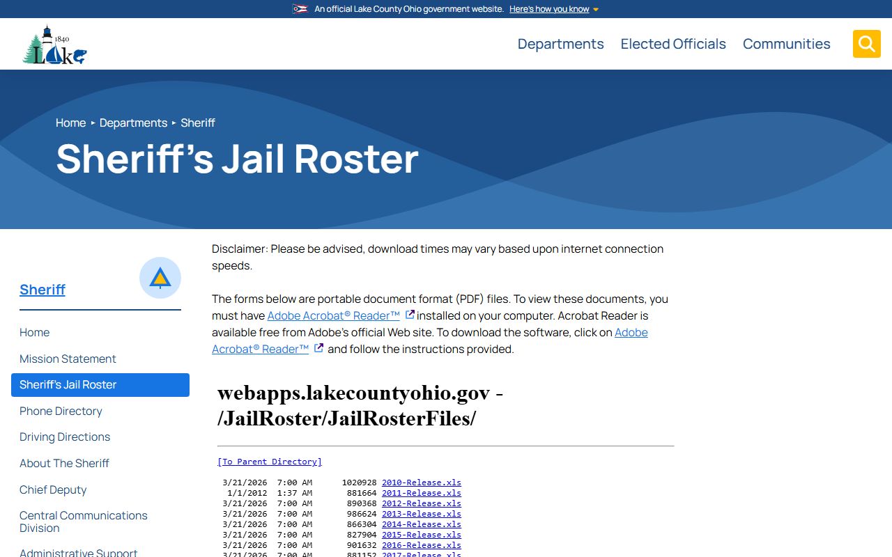 Lake County Jail Mugshots - Sheriff Jail Roster Page