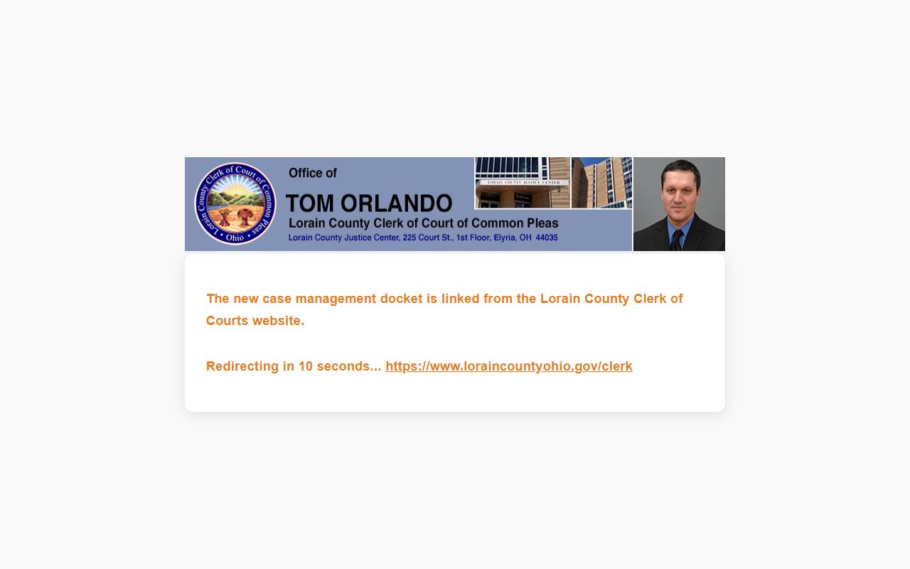 Lorain County Jail Mugshots - Clerk of Courts Online Docket