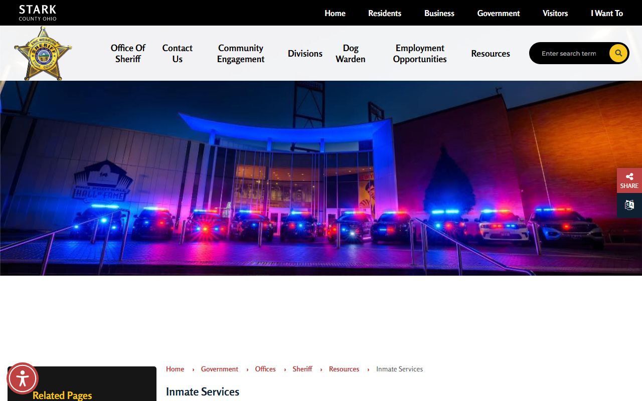 Stark County Jail Mugshots - Inmate Services