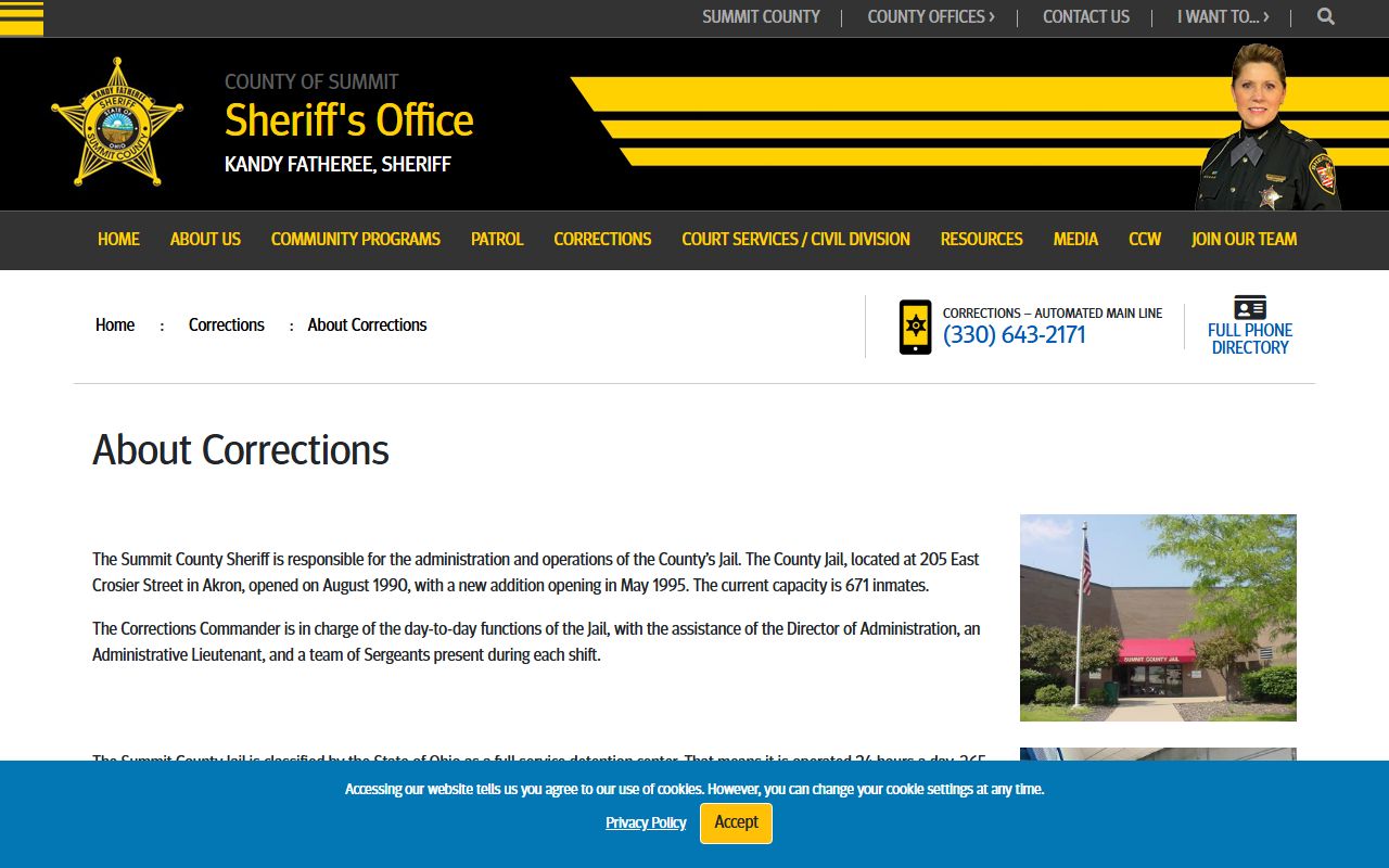 Summit County Jail Mugshots - Sheriff Corrections Facility Page