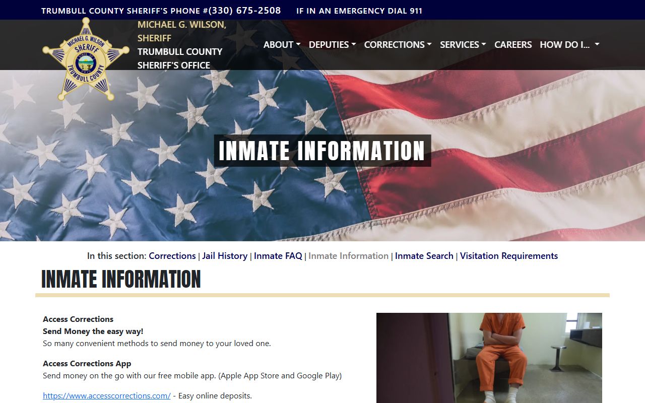 Trumbull County Jail Mugshots - Inmate Information and Services