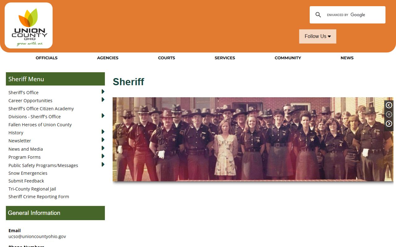 Union County Jail Mugshots - Inmate Services Information